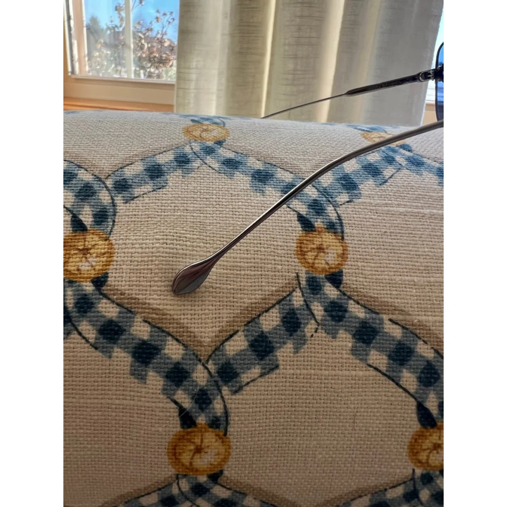 New Isabel Marant Blue Silver Rimless Sunglasses -Flaw - Picture 3 of 7